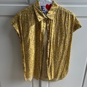 Old Navy Mustard Floral Top